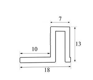 KU15 Профиль-вставка под 10 мм KU15 Профиль-вставка под 10 мм