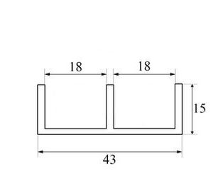 RP10NEW Ш-обр. направляющий профиль RP10NEW Ш-обр. направляющий профиль