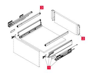 Выдвижной ящик Comfort Box с креплением фасада H=164